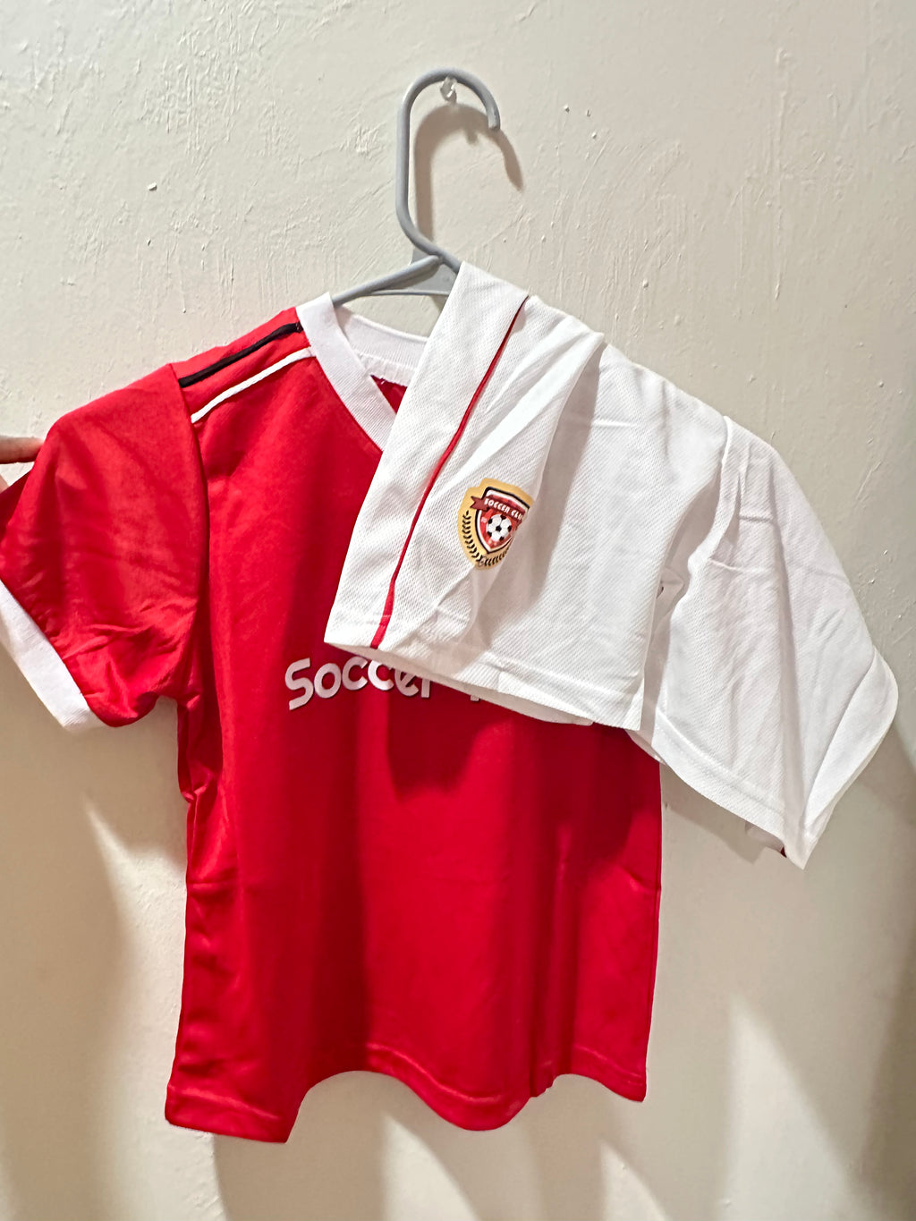 Kids Red Soccer Jersey - Toddler Boys Girls Soccer Team Shirt - 2T 3T 4T 5T