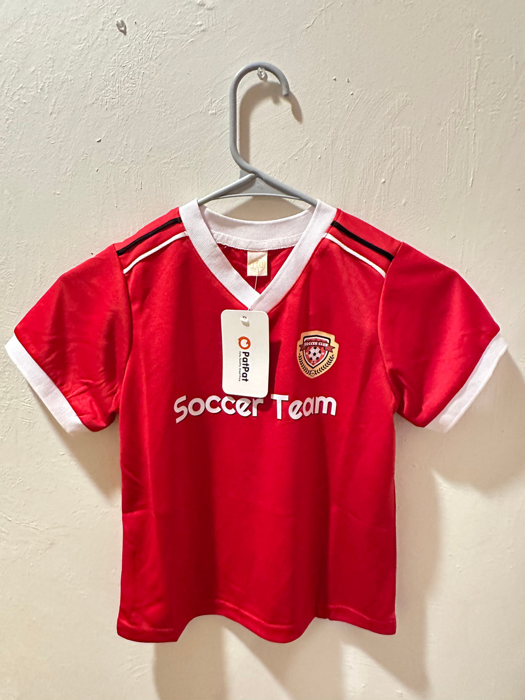 Kids Red Soccer Jersey - Toddler Boys Girls Soccer Team Shirt - 2T 3T 4T 5T